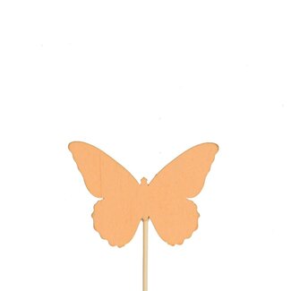 4A Vlinder Ivy Bijsteker | Kleur: Oranje | Diameter 6 centimeter | Lengte bijsteker ± 12 centimeter | Per 24 bijstekers