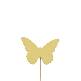 4A Butterfly Ivy Plant Pick | Colour: Yellow | Diameter 6 centimeter | Length plant pick ± 12 centimeter | Per 24 plant picks