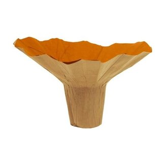4A Kraft Paper Bouquet Holder "Rosette" | Colour: Orange | Diameter 23 centimetre | Per 10 bouquet holders