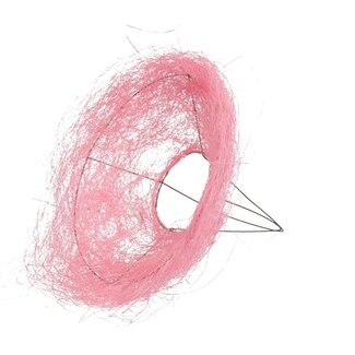 4A Bouquet holder Sisal | Colour: Light pink | Diameter 20 centimetre | Per 10 bouquet holders