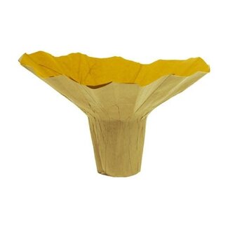 4A Kraft Paper Bouquet Holder "Rosette" | Colour: Yellow | Diameter 23 centimetre | Per 10 bouquet holders