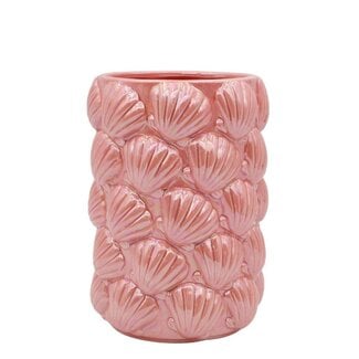 4A Ceramic Vase Maritime Collection “Mare" | Colour: Pink | Diameter 13.5 centimeter | Height 19 centimeter | Per 6 vases