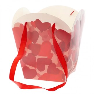 4A Bags “Hearts” | Colour: Red | Length 17/12 centimetre | Height 20 centimetre | Per 10 bags