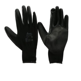 4A Floristry Gloves PU Size (10) XL | Colour: Black | Per 12 pairs