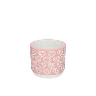 4A Ceramic Flower pot “Adore” | Colour: Pink | Diameter 12.5 centimeter | Height 10.5 centimeter | Per 6 flower pots