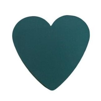 4A Floral foam Heart-shaped Basic FF | Colour: Green | Diameter 31 centimetre | Width 31 centimetre | Per 2 hearts