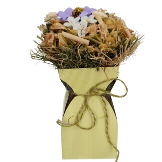4A Boekettas BasicLine | Kleur: Geel | Diameter 11.5 centimeter | Hoogte 21 centimeter | Per 20 tassen