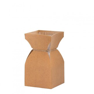 4A Boekettas BasicLine | Kleur: Bruin | Diameter 11.5 centimeter | Hoogte 21 centimeter | Per 20 tassen