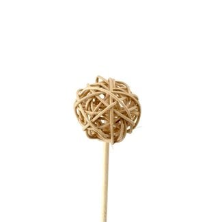 4A Bruceball Rattan Ball Stake | Colour: Light brown | Length 50 centimeter | Diameter 5 centimeter | Per 25 stakes