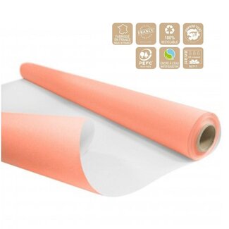 4A Tweezijdig Papier op rol | Kleur: Lichtroze | Breedte 80 centimeter | Lengte 40 meter | Gewicht 60 gram/m2 | Per rol
