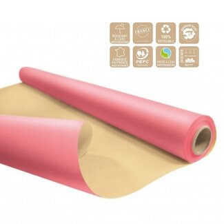 4A Double-sided Waterproof Paper on roll Eco | Colour: Pink Brown | Width 80 centimeter | Length 25 meter | Per roll