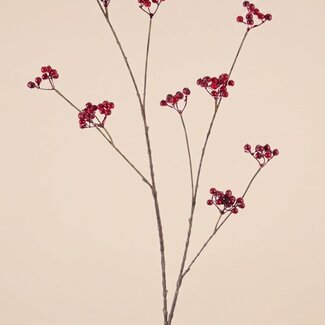 Arti Flora Beerenzweig Kunstblume | Farbe: Rot | Länge ± 110 centimeter | Pro Stück