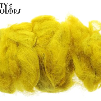 QC Fuzzy Fibre Decoratiewol | Kleur: Geel | Inhoud 100 gram | Per zak