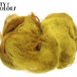 QC Fuzzy Fibre Decoratiewol | Kleur: Donkergeel | Inhoud 100 gram | Per zak