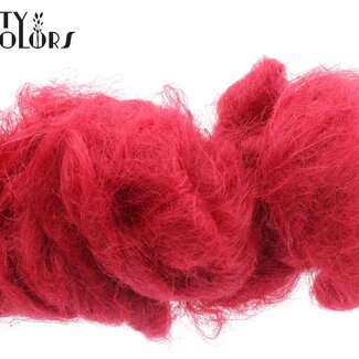 QC Fuzzy Fibre Decoratiewol | Kleur: Rood | Inhoud 100 gram | Per zak
