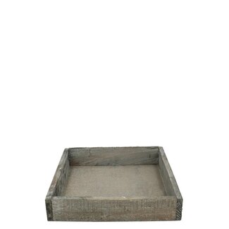 4A Houten Dienblad Tray | Kleur: Grijs | Lengte 20 centimeter | Breedte 20 centimeter | Hoogte 4 centimeter | Per 4 dienbladen