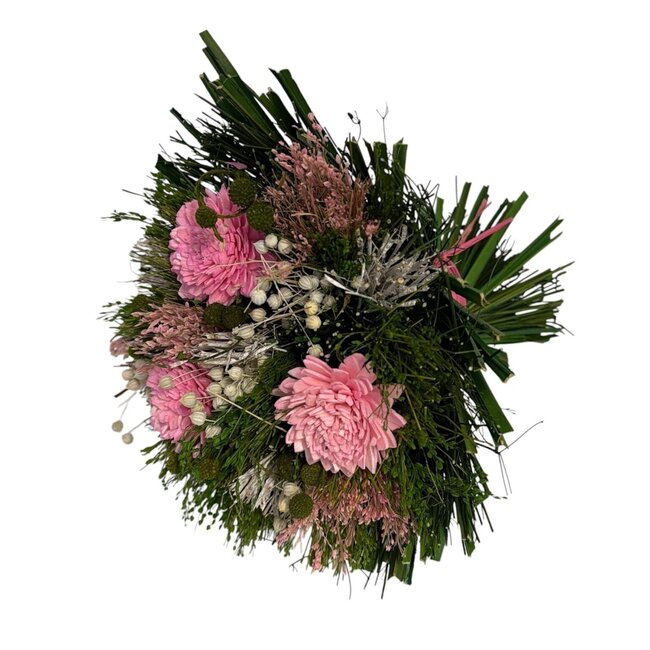 Boeket Droogbloemen “Mallorca Pink” | Kleur: Gemengde Kleuren | Lengte ± 20 centimeter | Met roze en witte bloemen | Per boeket