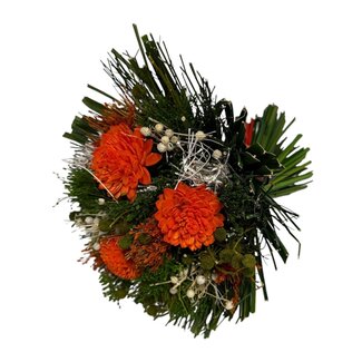MyFlowers Gemengd Boeket verse bloemen “Barcelona Orange” | Lengte ± 20 centimeter | Met oranje en witte bloemen | Per boeket