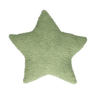 4A Teddy Kussen Stervorm | Kleur: Crèmekleurig | Diameter 45 centimeter | Dikte 45 centimeter | Kerst Decoratie | Per kussen