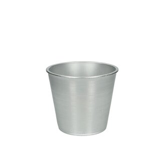 4A Melamine Bloempot Plantenpot | Kleur: Zilverkleurig | Kerst Decoratie | Diameter 13 centimeter | Hoogte 11.5 centimeter | Per 12 bloempotten