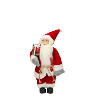 4A Kerstman | Kleur: Rood | Kerst Decoratie | Lengte 17 centimeter | Breedte 10 centimeter | Hoogte 30 centimeter | Per 3 kerstmannen