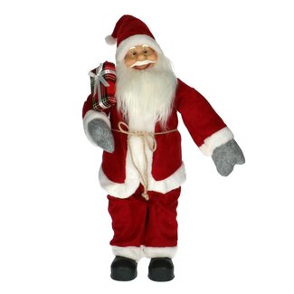 4A Kerstman | Kleur: Rood | Kerst Decoratie | Lengte 26 centimeter | Breedte 18 centimeter | Hoogte 60 centimeter | Per 3 kerstmannen