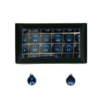 4A Blue Christmas baubles | Shiny and Matte baubles | Diameter 25 millimeter | Per 24 Christmas baubles