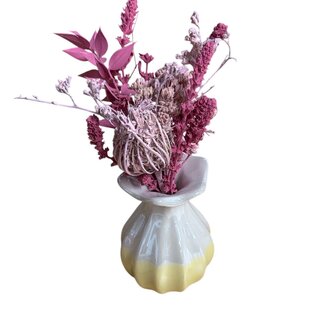 MyFlowers Boeket Roze Droogbloemen "Mini" | Kleur: Roze | inclusief vaas | Lengte ± 15 centimeter | Per boeket