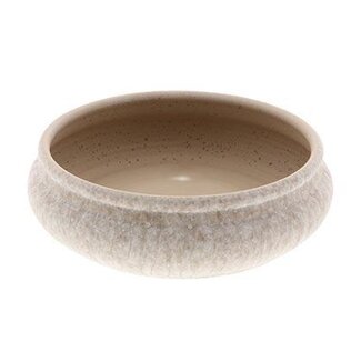 HBXD Schaal “Ficon” | Kleur: Beige | Woondecoratie | Hoogte 9 centimeter | Diameter 35 centimeter | Per 2 schalen