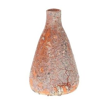 HBXD Vaas “Hars” | Kleur: Terracotta | Woondecoratie | Hoogte 28 centimeter | Diameter 18 centimeter | Per vaas