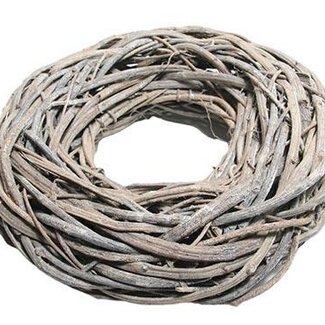 HBXD Wreath “Flat Rattan” | Colour: Light Grey | Christmas decoration | Diameter 65 centimetres | Per wreath