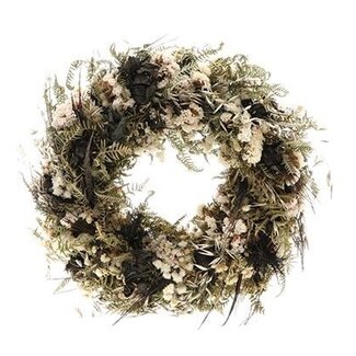 HBXD Krans “Midnight” | Kleur: Groen Wit | Kerstdecoratie | Hoogte 9 centimeter | Diameter 40 centimeter | Per krans