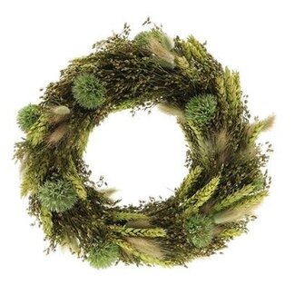 HBXD Krans “Garden Green” | Kleur: Groen | Kerstdecoratie | Hoogte 8 centimeter | Diameter 35 centimeter | Per krans