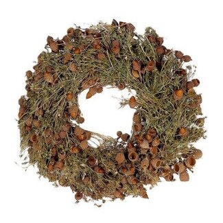 HBXD Krans “Autumn de Luxe” | Kleur: Bruin | Herfstdecoratie | Diameter 30 centimeter | Per krans