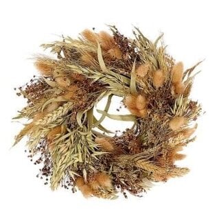 HBXD Krans “Dried Harvest” | Kleur: Bruin | Kerstdecoratie | Diameter 30 centimeter | Per krans