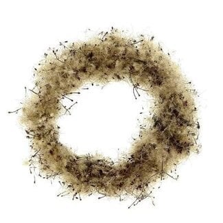 HBXD Krans “Clematis” | Kleur: Bruin | Kerstdecoratie | Diameter 30 centimeter | Per krans