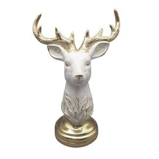 HBXD Hert “Halo on Base” | Kleur: Naturel Wit | Kerstdecoratie | Lengte 24 centimeter | Breedte 15 centimeter | Hoogte 36.5 centimeter | Per hert