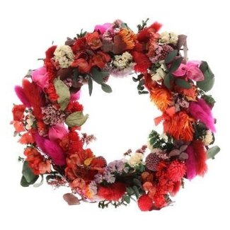HBXD Kranz „Royal Garden“ | Farbe: Gemischte Farben | Weihnachtsdekoration | Höhe 7 Zentimeter | Durchmesser 30 Zentimeter | Pro 2 Kränze