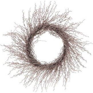 HBXD Krans “Icelyn” | Kleur: Naturel Wit | Kerstdecoratie | Hoogte 12 centimeter | Diameter 60 centimeter | Per 2 kransen