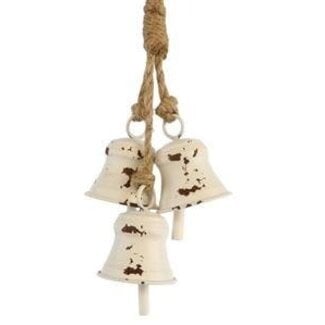 HBXD Belhanger | Kleur: Naturel Wit | Kerstdecoratie | Lengte 15 centimeter | Breedte 8 centimeter | Hoogte 40 centimeter | Per 2 hangers