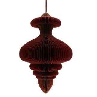 HBXD Kroonluchterhanger “Foldy” | Kleur: Rood | Kerstdecoratie | Hoogte 75 centimeter | Diameter 50 centimeter | Per 2 hangers