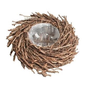HBXD Basket Planter “Botay Rolled” | Colour: Brown | Home décor | Diameter 30 centimetres | Per basket