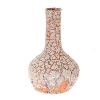 HBXD Vaas met Nek “Hars” | Kleur: Terracotta | Woondecoratie | Hoogte 28 centimeter | Diameter 18 centimeter | Per vaas