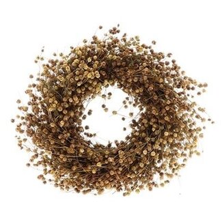 HBXD Wreath “Flax Arba” | Colour: Brown | Christmas decoration | Height 9 centimetres | Diameter 30 centimetres | Per wreath