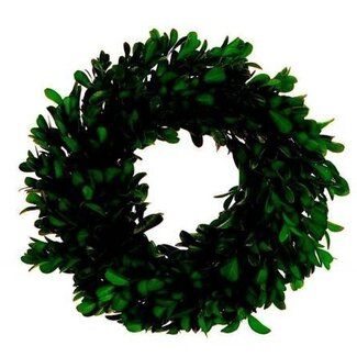 HBXD Kranz „Buchsbaum“ | Farbe: Grün | Weihnachtsdekoration | Durchmesser 23 Zentimeter | Pro Kranz