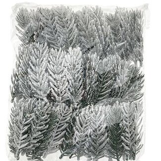 HBXD Nobilis Branches  | Colour: Green White | Christmas decorations | Length 9 centimetres | Width 3 centimetres | Per 200 branches