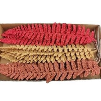 HBXD Decorative Fern Branches “Fern Leaf” | Colour: Mixed Colours | Length ± 34 centimetres | Per 15 branches