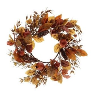 HBXD Wreath “Forest Amber” | Colour: Orange | Christmas decoration | Height 8 centimetres | Diameter 50 centimetres | Per 2 wreaths