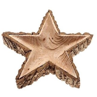 HBXD Star-Shaped Bowl “Ulvik” | Colour: Light Brown | Home Décor | Length 32 centimetres | Width 32 centimetres | Height 6 centimetres | Per 2 bowls
