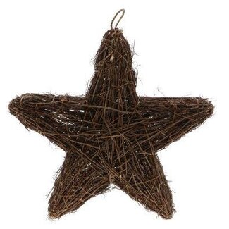 HBXD Hanging star “Siapo” | Colour: Brown | Christmas decoration | Length 60 centimetres | Width 60 centimetres | Height 16 centimetres | Per 2 hangers